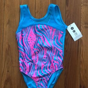 NWT, Reflectionz girls gymnastics leotard & shorts